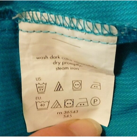 Van Heusen Shirt Mens L16.5 34/35 Turquoise Flex Collar Long Sleeve Wrinkle-Free - Picture 7 of 7